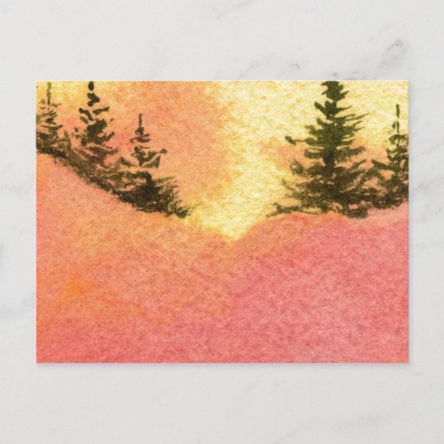 "Line of Pine #2" Landstraßen Postkarte (Vorderseite)