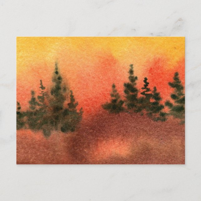 "Line of Pine" Landstrassen Postkarte (Vorderseite)