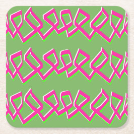 Line of Squares Coaster Rechteckiger Pappuntersetzer