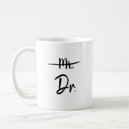 Line Strikethrough Dr. Abschluss Gift Kaffeetasse