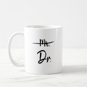 Line Strikethrough Dr. Abschluss Gift Kaffeetasse