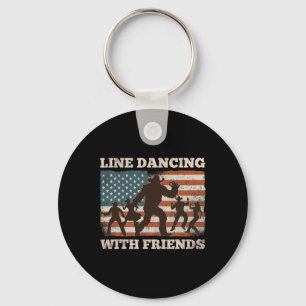 Line Tance Dancing Western Bigfoot Country Music S Schlüsselanhänger