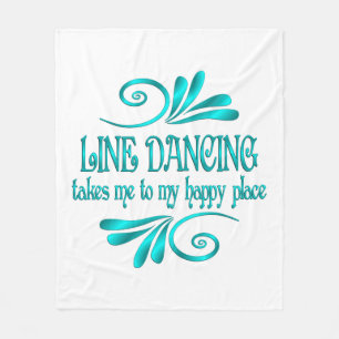 Line Tancing Happy Place Fleecedecke