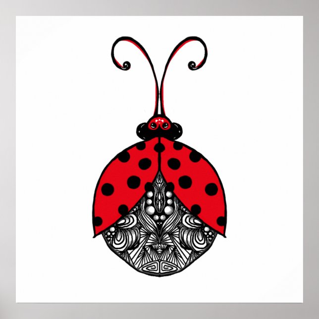 Line tangle ladybug poster (Vorne)