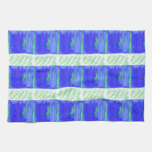 Line Tempest Lärm auf einer Küche Handtücher