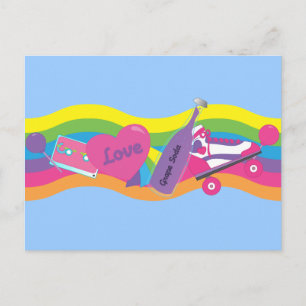 Line-up der 80er Jahre Postkarte