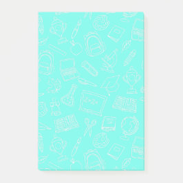 Line Zeichnend Schulmaterial Muster Post-it Klebezettel