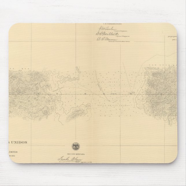 Linea Divisoria Entre Mexico 5 Mousepad (Vorne)