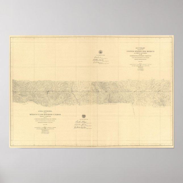 Linea Divisoria Entre Mexico 8 Poster (Vorne)