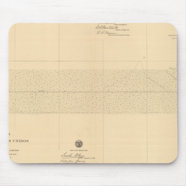 Linea Divisoria Entre Mexiko 1 Mousepad (Vorne)