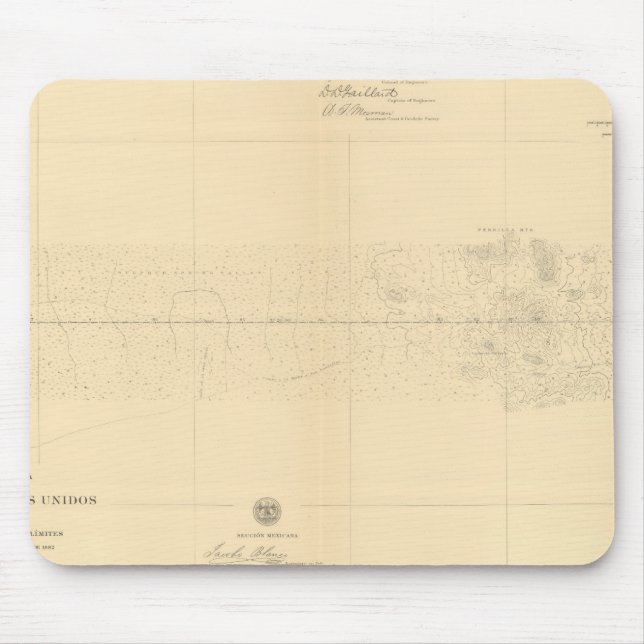 Linea Divisoria Entre Mexiko 6 Mousepad (Vorne)