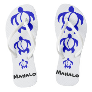 LineA Mahalo Blau Honu Flip Flops