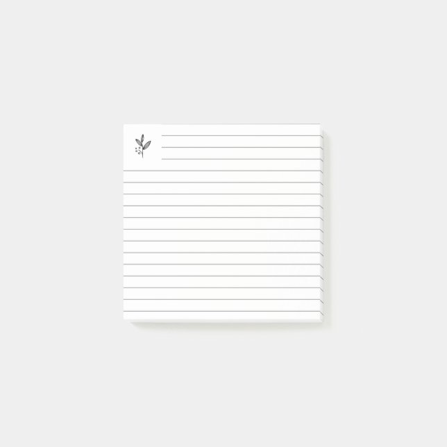 Lineale Linie mit Logo-Symbol Post-it Klebezettel (Vorderseite)