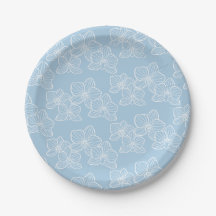 Linear Orchid | Elegant Floral Party & Event Blue