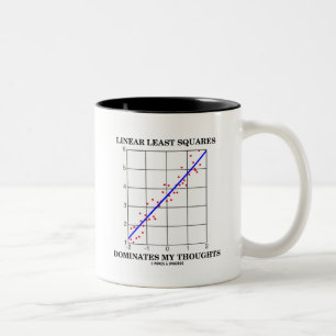 Linear wenige - Quadrate beherrscht meine Gedanken Zweifarbige Tasse