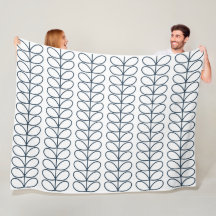 Linear Whale Blue Stem Pattern - Modernes Retro