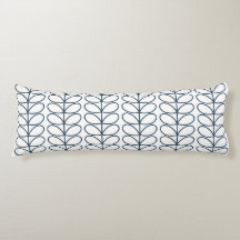 Linear Whale Blue Stem Pattern - Modernes Retro