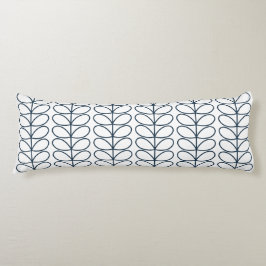 Linear Whale Blue Stem Pattern - Modernes Retro Seitenschläferkissen