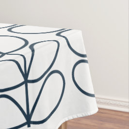 Linear Whale Blue Stem Pattern - Modernes Retro Tischdecke