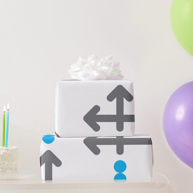 Linearbogen Moderne Minimalistische Geometrie Geschenkpapier (Von Creator hochgeladen)