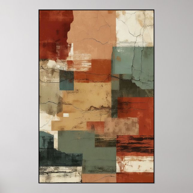 Lineare Balance und Form Abstrakt Poster (Vorne)