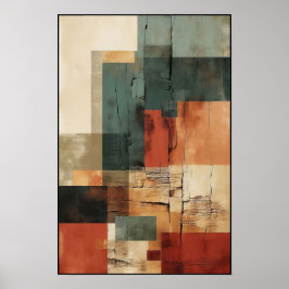 Lineare Balance und Form Abstrakt Poster