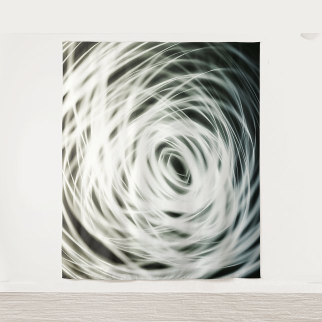 Lineare Licht-Spirale - Tapisserie Wandteppich (Vorderseite)
