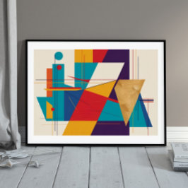 Lineare Symphonie: Bold Abstrakt Geometry Poster