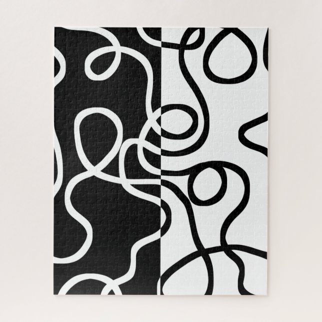 Lineare Überzeugung I: Abstrakt Schwarz & Weiß (Vertikal)