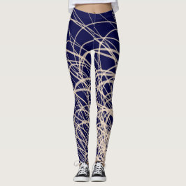 Lineare Waves2 Blau - Leggings