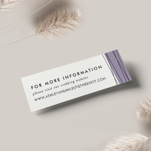 Lineare Website-Karten für Hochzeiten Gray Lilac