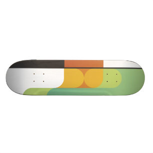 lineares geometrisches Grün der bunten abstrakten Skateboard