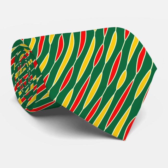 Lineares Leaf 02v2 (Diagonal) Krawatte (Gerollt)