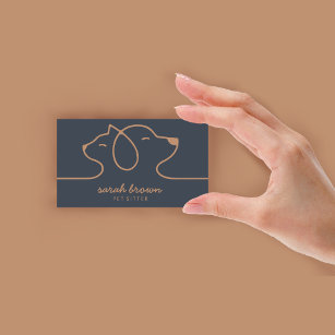 Lineares Logo für braune Hundskatzen Visitenkarte