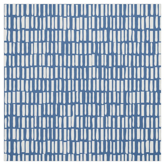 Lineares, modernes Muster - Sagamore - Blau Stoff (Muster)