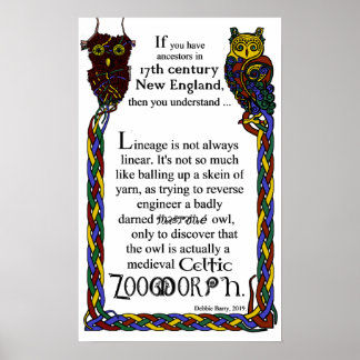 Linearität ist nicht immer linear, Macrame Owl Pos Poster