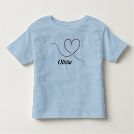 Lineart heart name kleinkind t-shirt