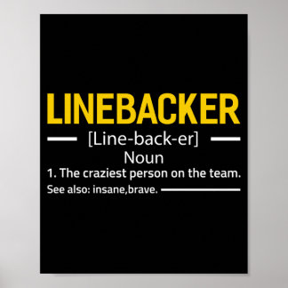 Linebacker-Definition Football-Sportleistung Poster