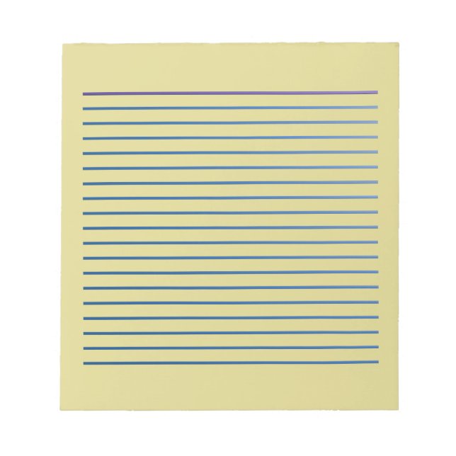Lined Beige Notizblock (Vorderseite)