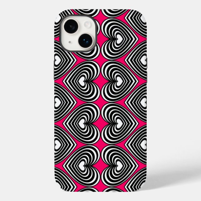 Lined Hearts Case-Mate iPhone 14 Plus Hülle (Rückseite)