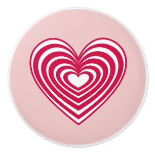 Lined Hearts Keramikknauf