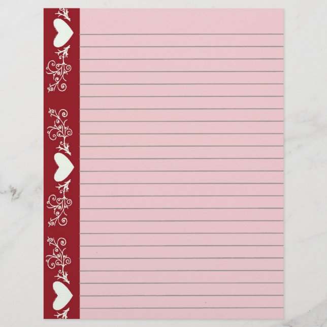 Lined Hearts Stationery (Vorderseite)