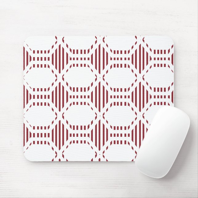 Lined Hexagons Mousepad (Mit Mouse)