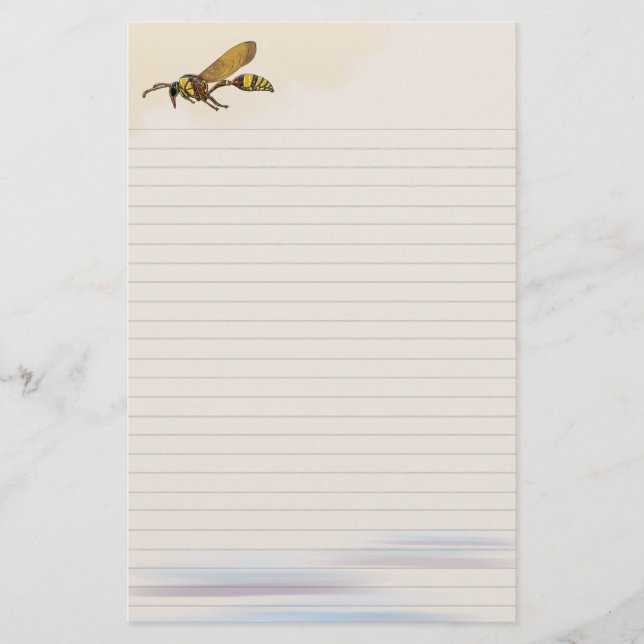 Lined Potter Wasp Briefpapier (Vorderseite)