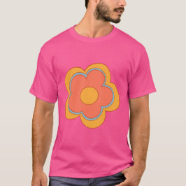Lined Psychedelic Groovy Cosmos Blume T-Shirt