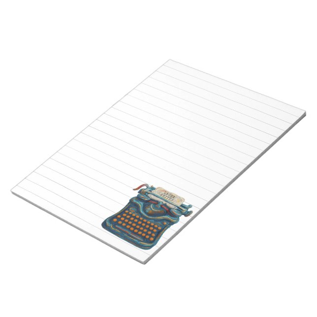 Lined Writing Pad Paper Impressionist Typewriter Notizblock (angewinkelt)