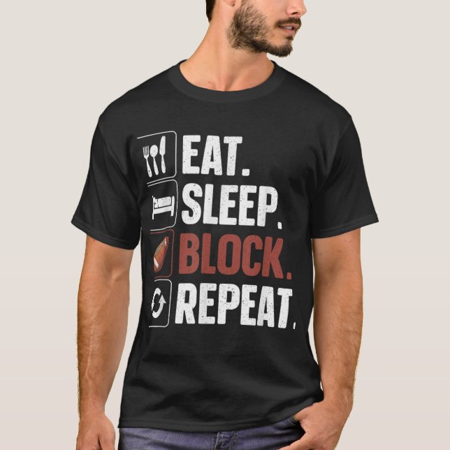 Lineman Art for Men Women Football Player Offensiv T-Shirt (Vorderseite)
