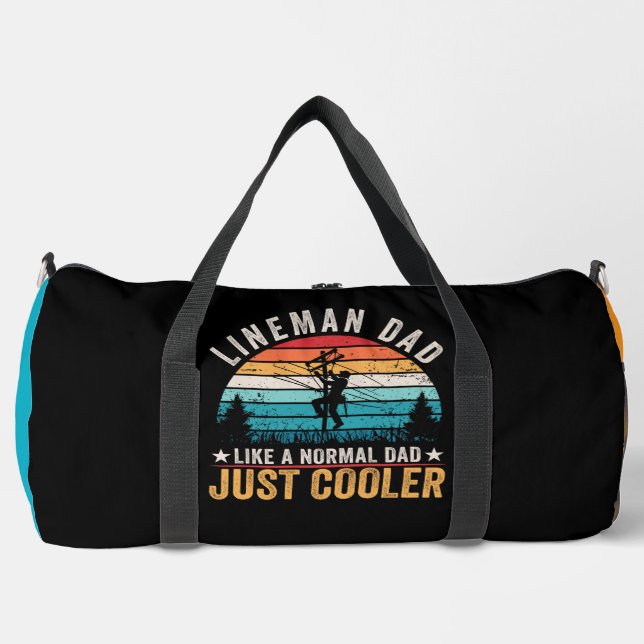 Lineman Dad Cooler Sunset  Duffle Bag (Vorderseite)