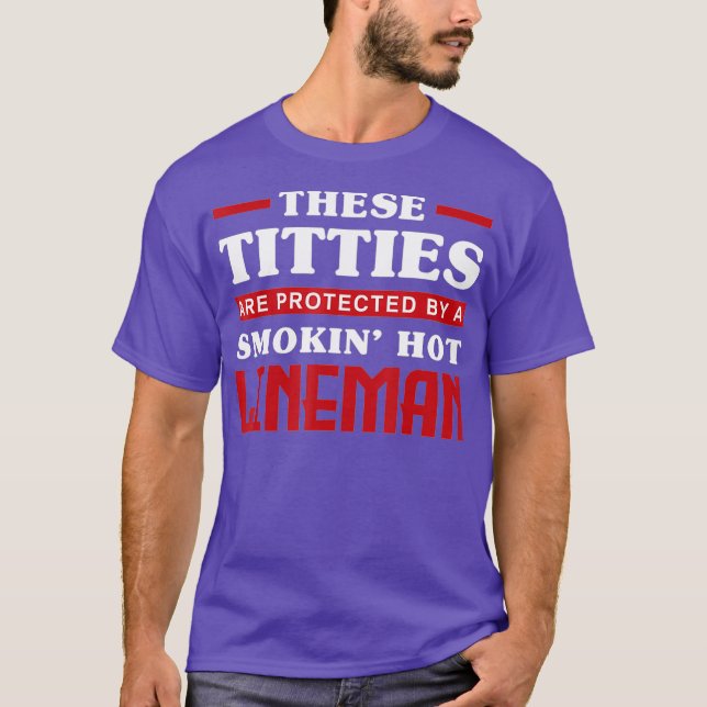 Lineman Ehefrauen Lineworker Funny Lineman Ehefrau T-Shirt (Vorderseite)