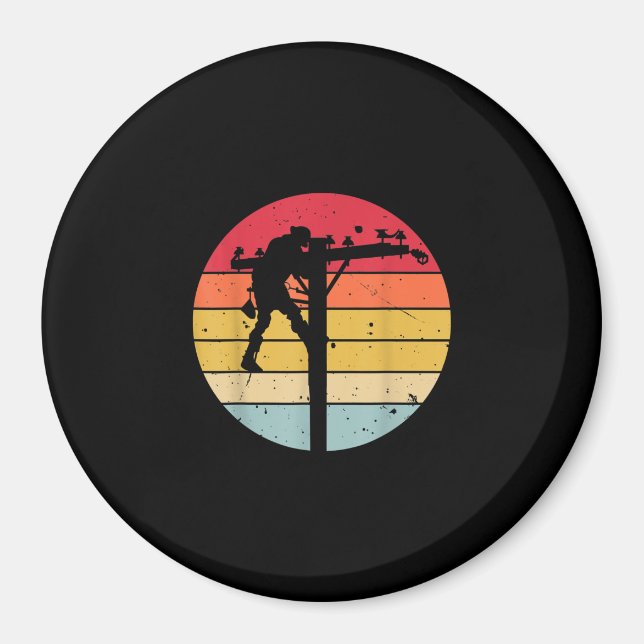 Lineman Electrician Gift Magnet (Vorne)